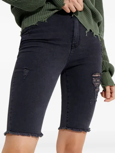 Ser.o.ya Maya Distressed-effect Shorts In Black