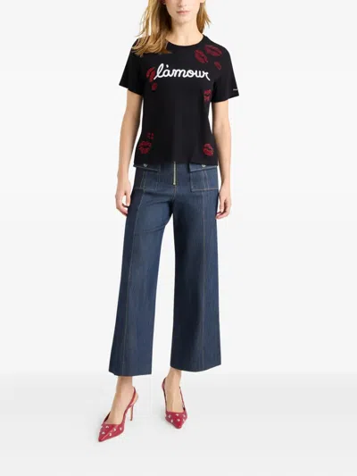 Cinq À Sept Kissing Booth Graphic T-shirt In Black