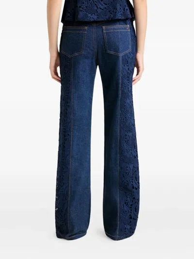 Cinq À Sept Lace Combo Francine Trousers In Blue