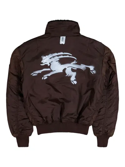 Prototypes Sprayed Goat Bomber Jacket In Brown