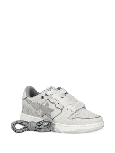 A Bathing Ape Bape Sk8 Sta #3 L Appliqué Sneakers In Gray