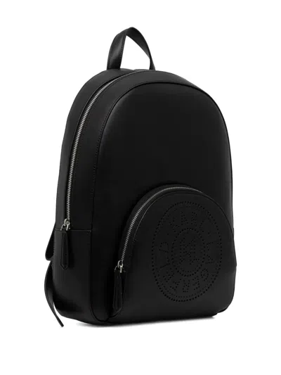 Karl Lagerfeld K/circle Leather Backpack In Black