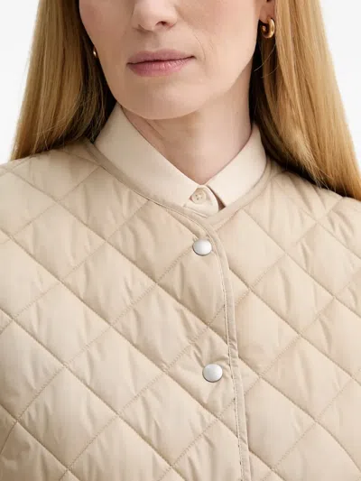 Marc O'polo Quilted Buttoned Gilet In Neutral