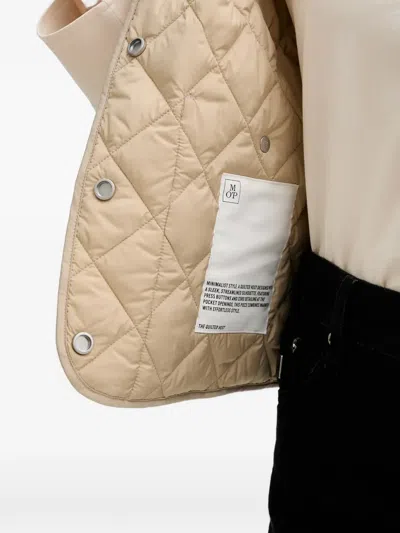 Marc O'polo Quilted Buttoned Gilet In Neutral
