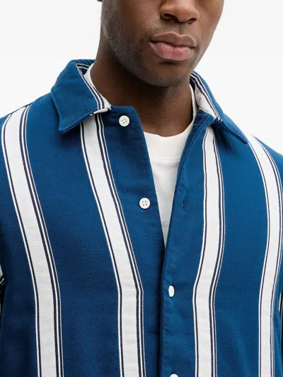 Marc O'polo Striped Button-down Shirt In Blue