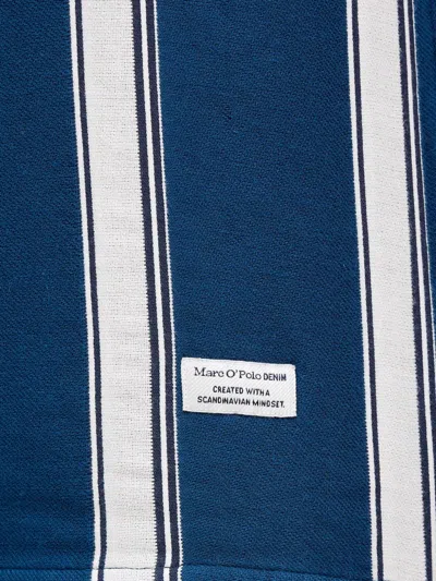 Marc O'polo Striped Button-down Shirt In Blue