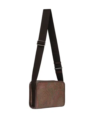 Etro Small Arnica Paisley Messenger Bag In Brown