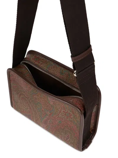 Etro Small Arnica Paisley Messenger Bag In Brown