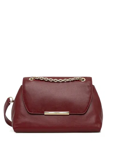 Furla Nadia Leather Crossbody Bag In Burgundy