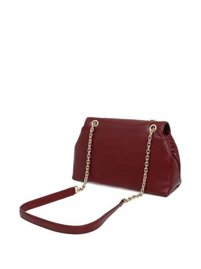 Furla Nadia Leather Crossbody Bag In Burgundy