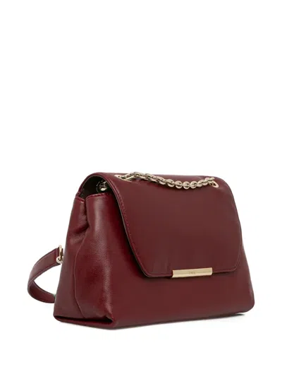Furla Nadia Leather Crossbody Bag In Burgundy