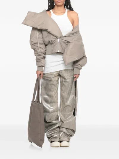 Rick Owens Drkshdw Round-neck Sleeveless Tank Top In White