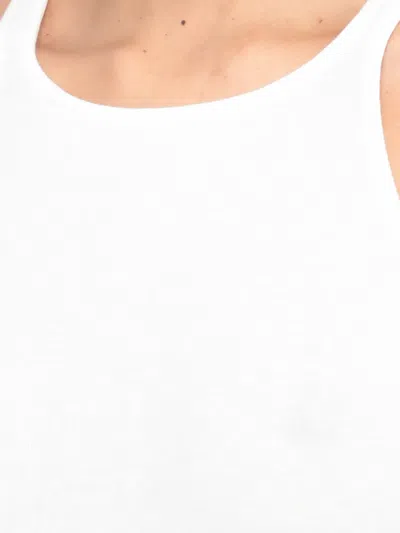 Rick Owens Drkshdw Round-neck Sleeveless Tank Top In White