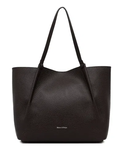 Marc O'polo Medium Logo-detail Tote Bag In Black