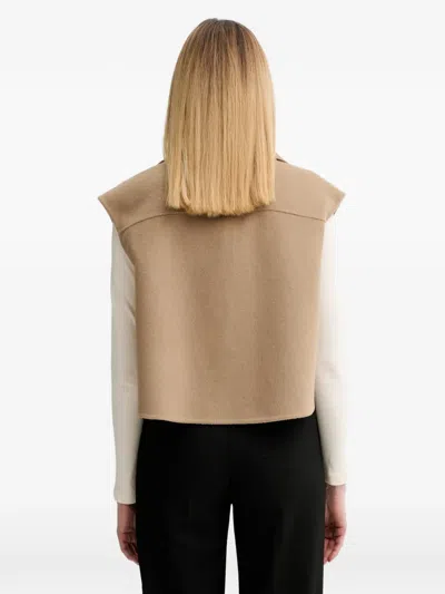 Marc O'polo Zip-up Vest In Brown