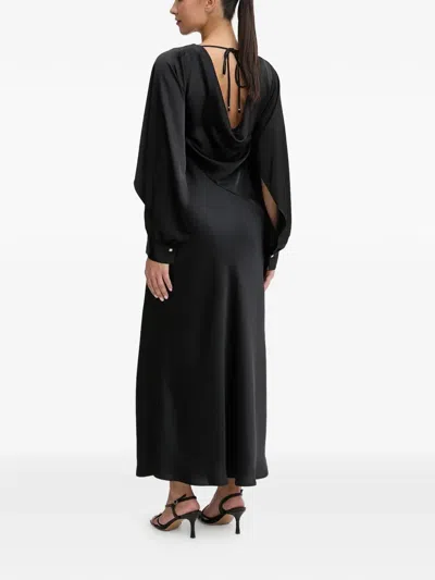 Hugo Boss Kawine Midi Dress In Black