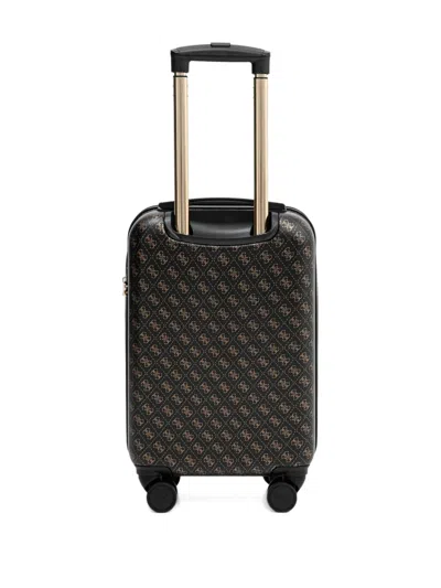 Guess Usa Jesco Monogram Suitcase In Black