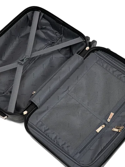 Guess Usa Jesco Monogram Suitcase In Black
