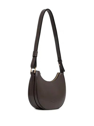 Marc O'polo Topstitched Zip Bag In Brown