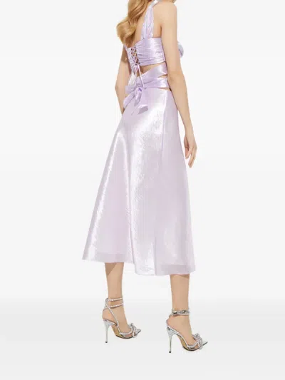 Mach&mach High-waisted Midi Skirt In White