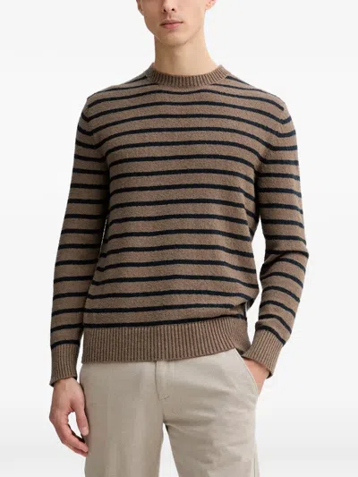 Marc O'polo Striped Sweater In Brown