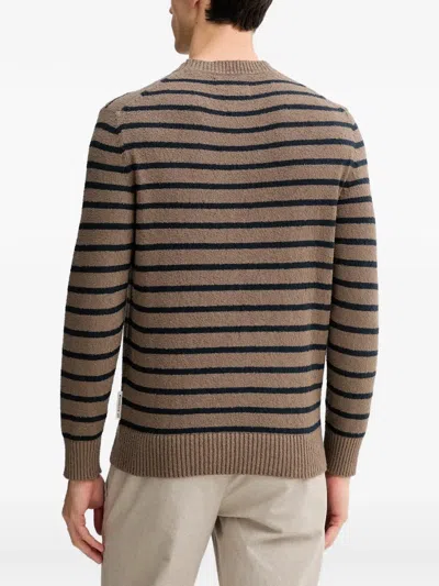 Marc O'polo Striped Sweater In Brown