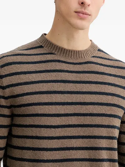 Marc O'polo Striped Sweater In Brown