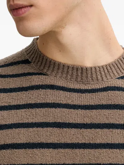 Marc O'polo Striped Sweater In Brown