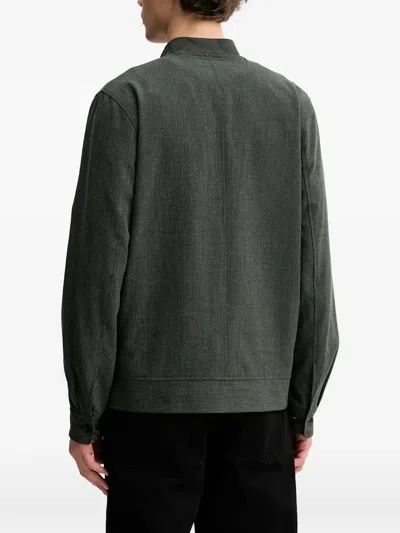 Les Deux Como Reg Zip-up Bomber Jacket In Green