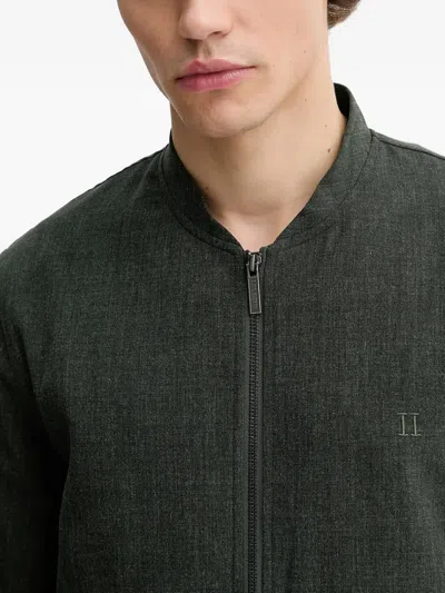 Les Deux Como Reg Zip-up Bomber Jacket In Green