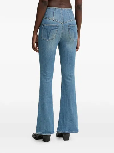 Miss Sixty Buttoned Pocket Jeans In Blue