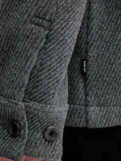 Les Deux Hamilton Button-front Overshirt In Gray