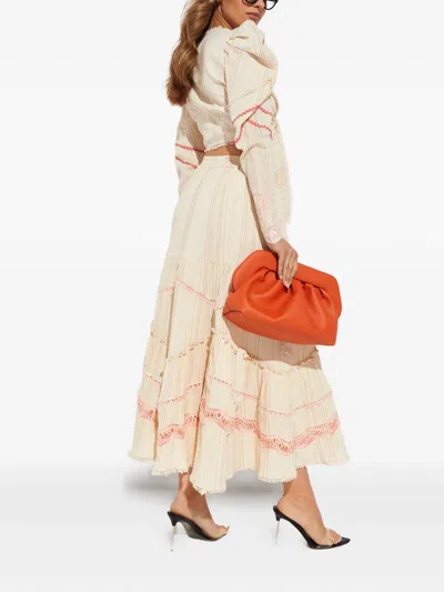 Hemant & Nandita Side-split Maxi Skirt In Neutral