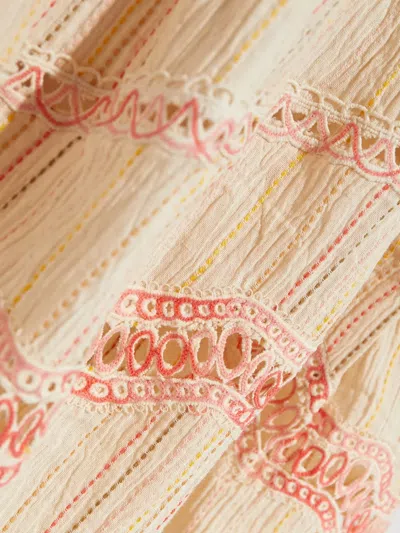 Hemant & Nandita Side-split Maxi Skirt In Neutral