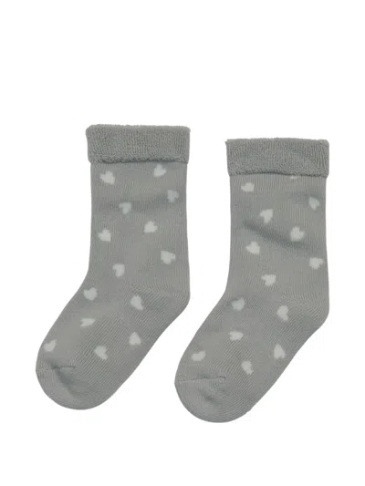 Petit Bateau Heart Trim Socks (set Of Five) In Neutral