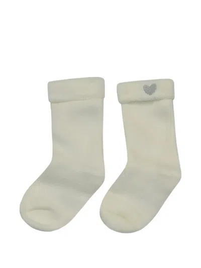 Petit Bateau Heart Trim Socks (set Of Five) In Neutral