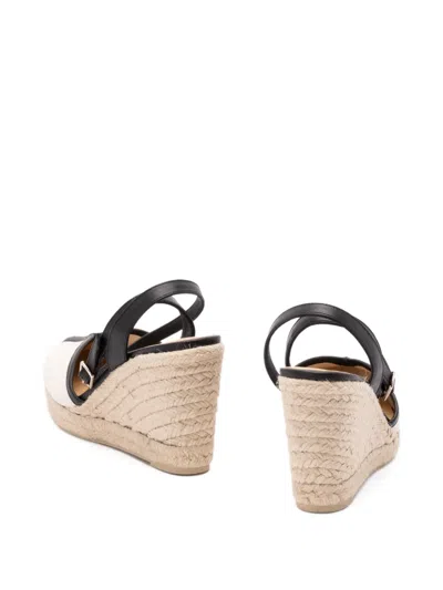 Castaã±er Strap Wedge Espadrilles In Neutral