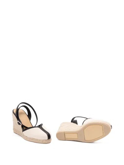 Castaã±er Strap Wedge Espadrilles In Neutral