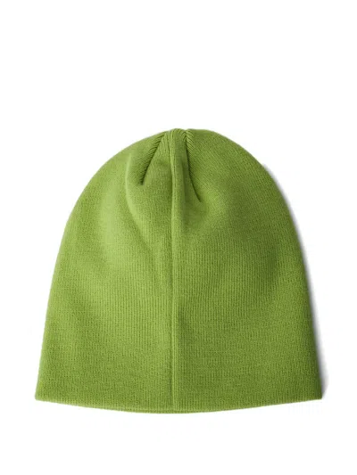 Stussy Logo-embroidered Beanie In Green