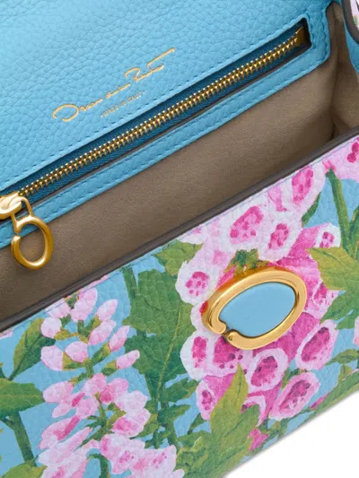 Oscar De La Renta The Mini Poppy Floral-print Tote Bag In Pink
