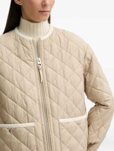 Marc O'polo Quilted Zip-up Puffer Jacket In Neutral