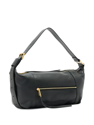 Allsaints Womens Black Vega Mini Leather Shoulder Bag
