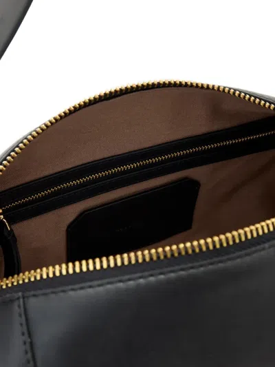 Allsaints Womens Black Vega Mini Leather Shoulder Bag