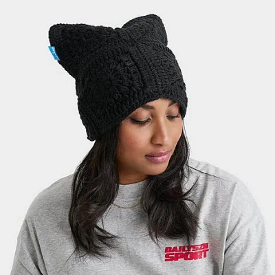Other Arkyve Crochet Cat Hat In Black