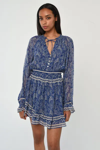 Love The Label Juliet Mini Dress In Blue