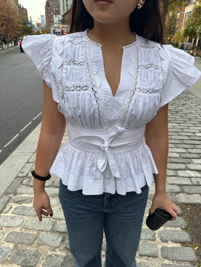 Love The Label Madelyn Top In White