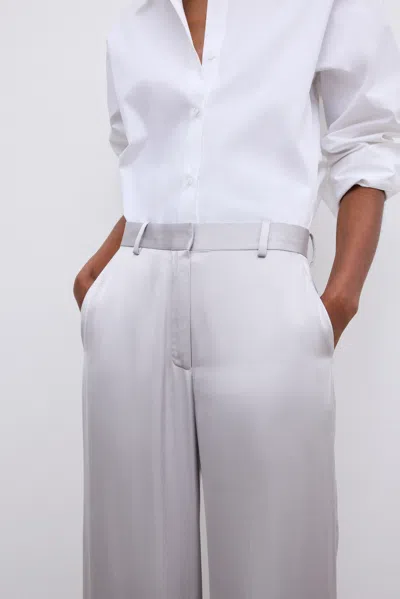 House Of Dagmar Wide Leg Trousers In Silver