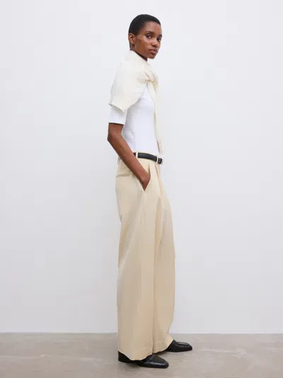 House Of Dagmar Relaxed Wool Trouser In Brown