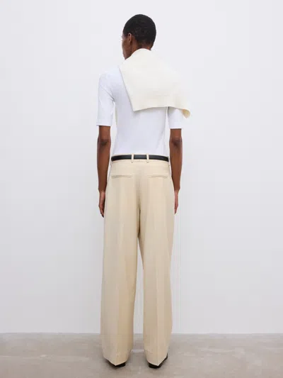 House Of Dagmar Relaxed Wool Trouser In Brown