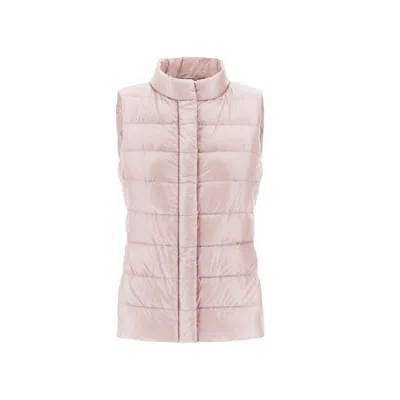 Herno Multicolor Polyamide Sleveless Jacket In Pink